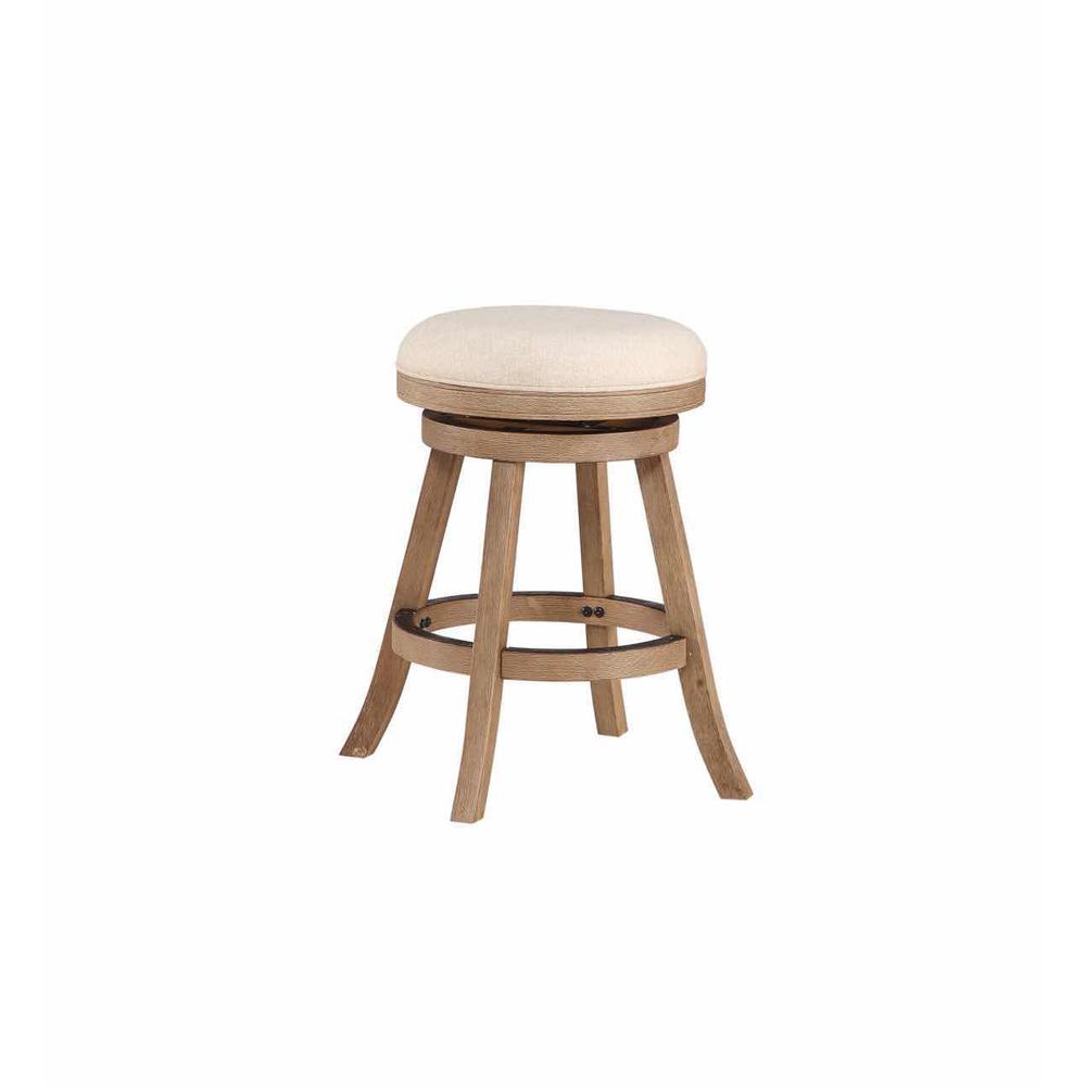 24" Fenton Counter Stool [Driftwood Wire-Brush and Ivory], 24" - Driftwood Wire-Brush & Ivory. The main picture.