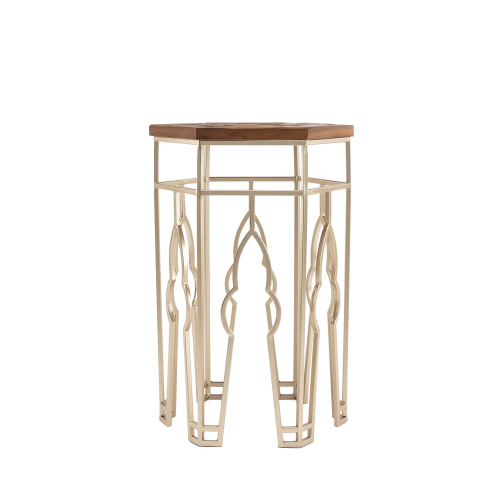 Genevieve Nesting Tables, Gold & Natural. Picture 31