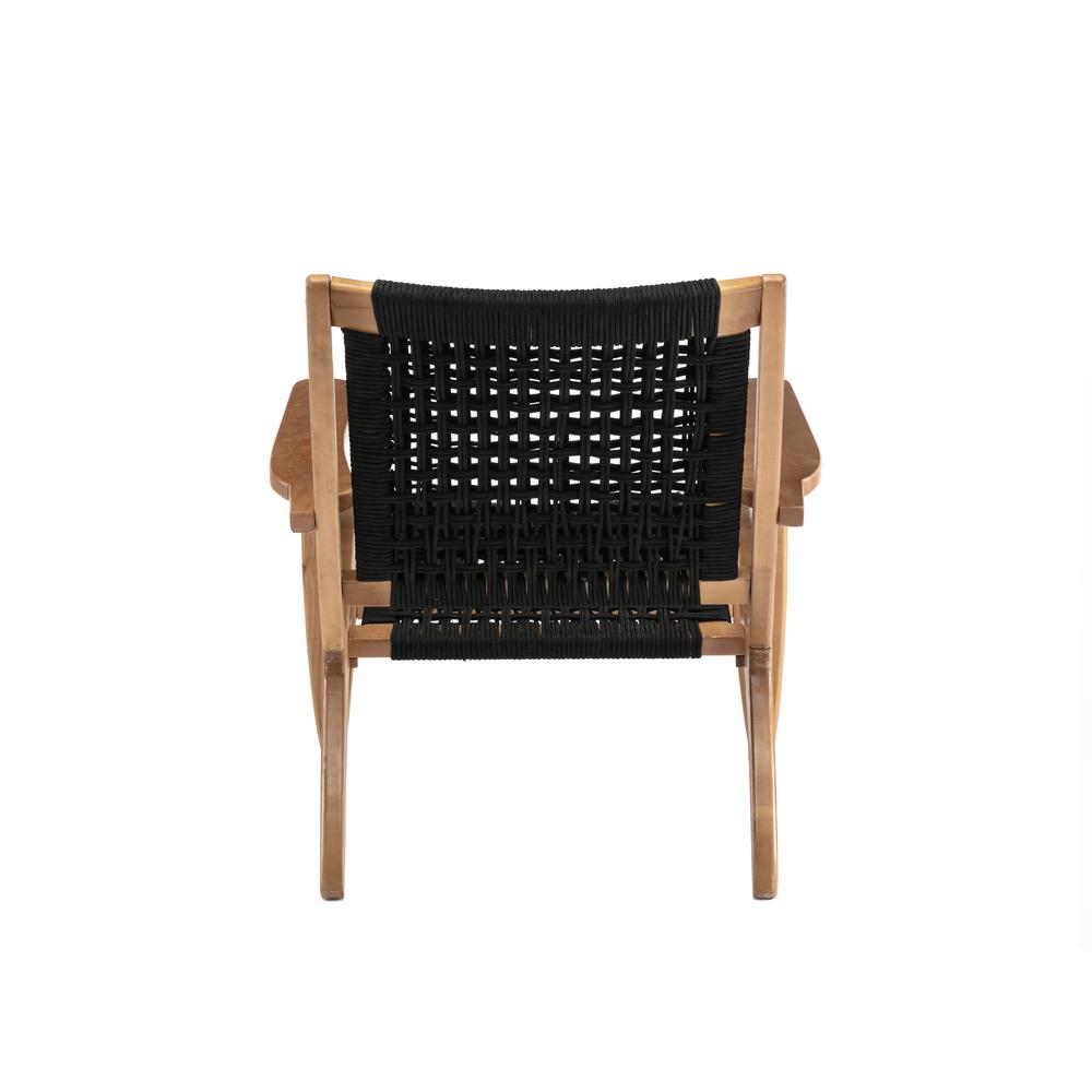 Boraam Harrison Woven Chair, Black & Oak, Black & Oak. Picture 3