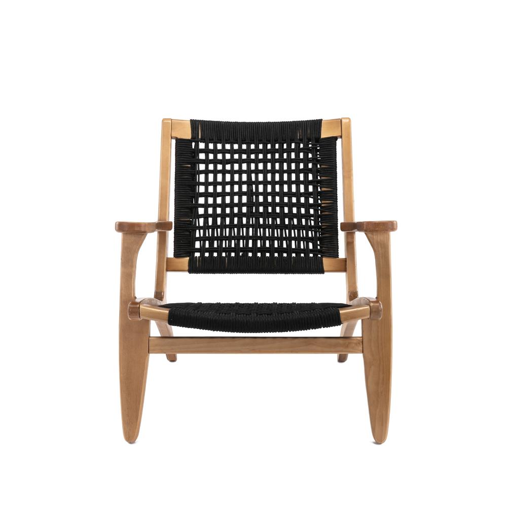 Boraam Harrison Woven Chair, Black & Oak, Black & Oak. Picture 4