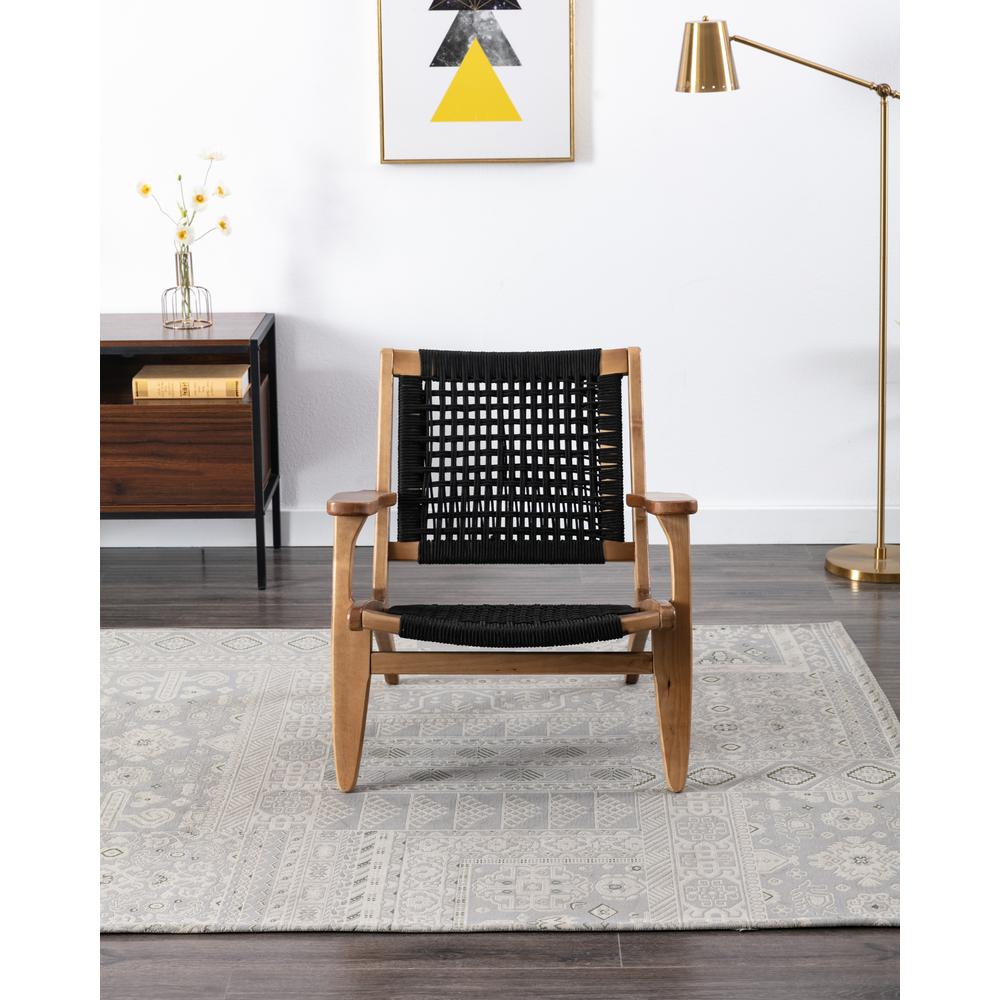 Harrison Woven Black Rope Accent Chair - Natural. Picture 42