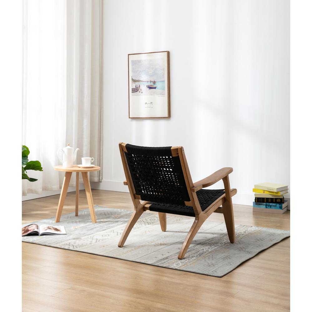 Boraam Harrison Woven Chair, Black & Oak, Black & Oak. Picture 6