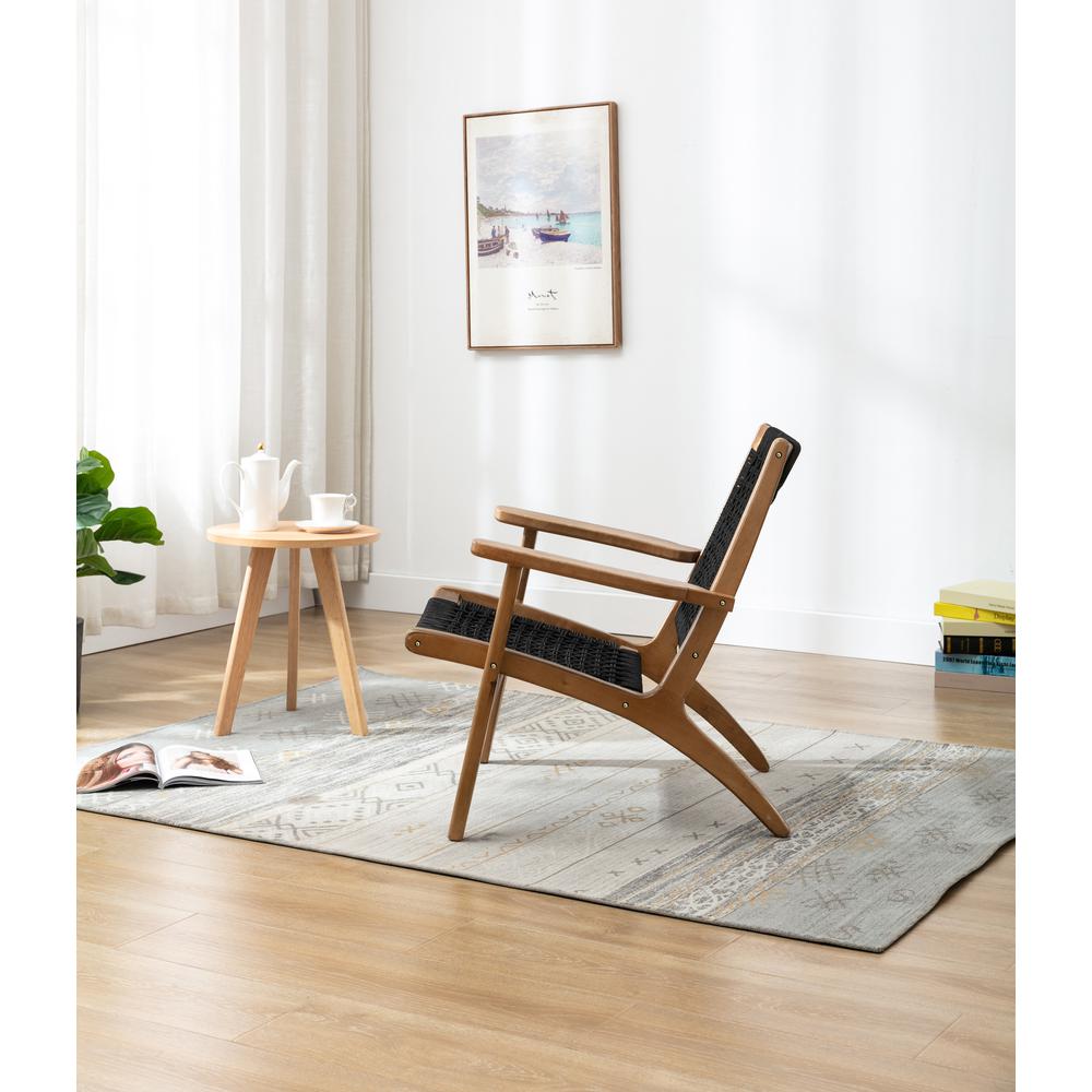 Boraam Harrison Woven Chair, Black & Oak, Black & Oak. Picture 7