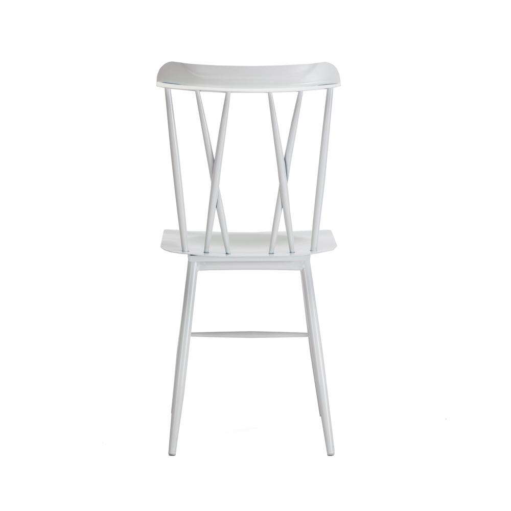 Savannah White Metal Dining Chair - Set of 2. Picture 30