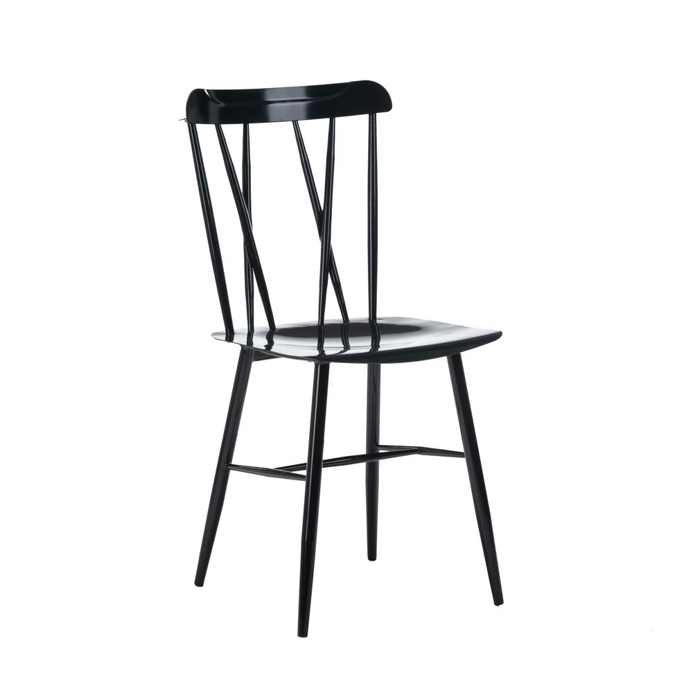 Savannah Black Metal Dining Chair - Set of 2. Picture 1