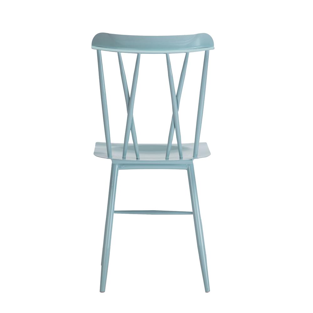 Savannah Light Blue Metal Dining Chair - Set of 2. Picture 29