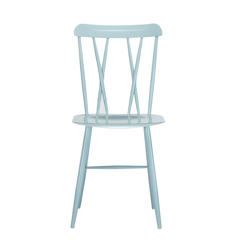 Savannah Light Blue Metal Dining Chair - Set of 2. Picture 32