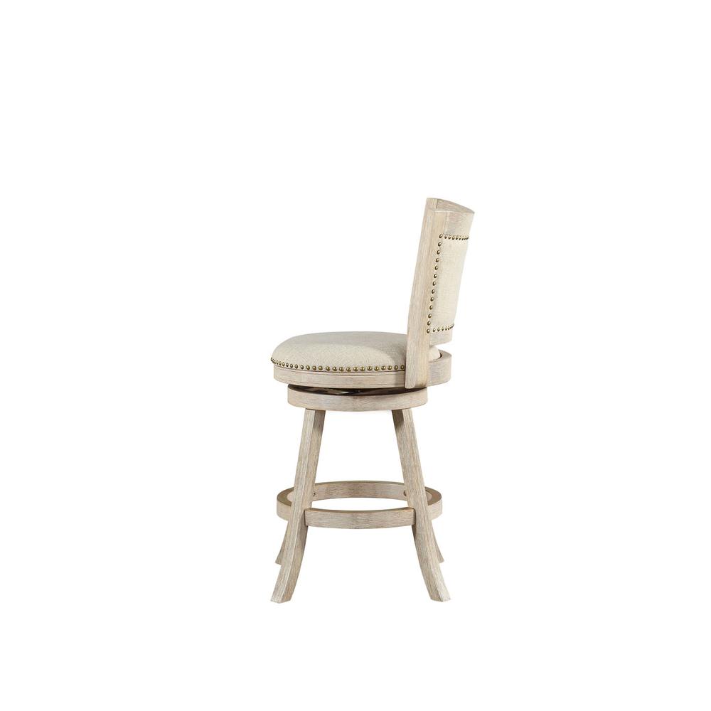 Melrose Swivel Counter Stool - Ivory Wire-Brush. Picture 4