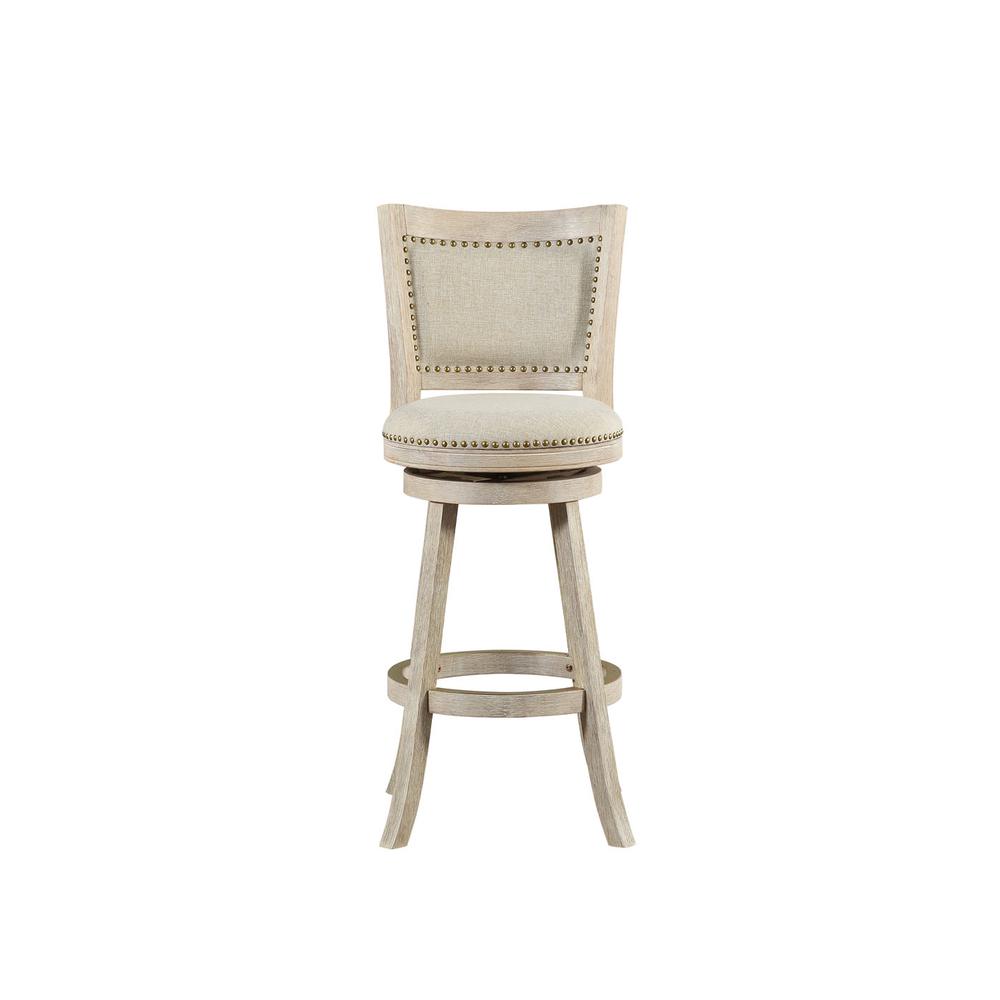 Melrose Swivel Barstool 29" - Ivory Wire-Brush. The main picture.