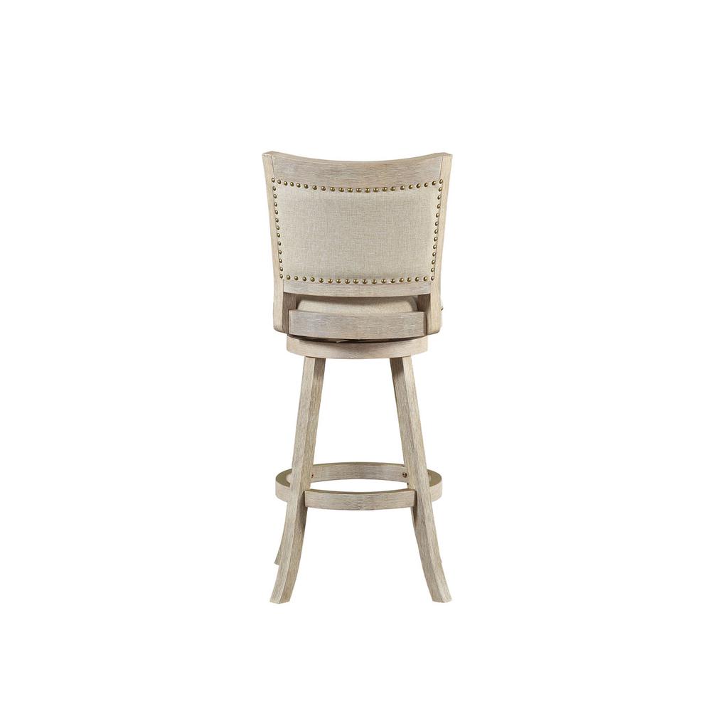 Melrose Swivel Barstool 29" - Ivory Wire-Brush. Picture 2