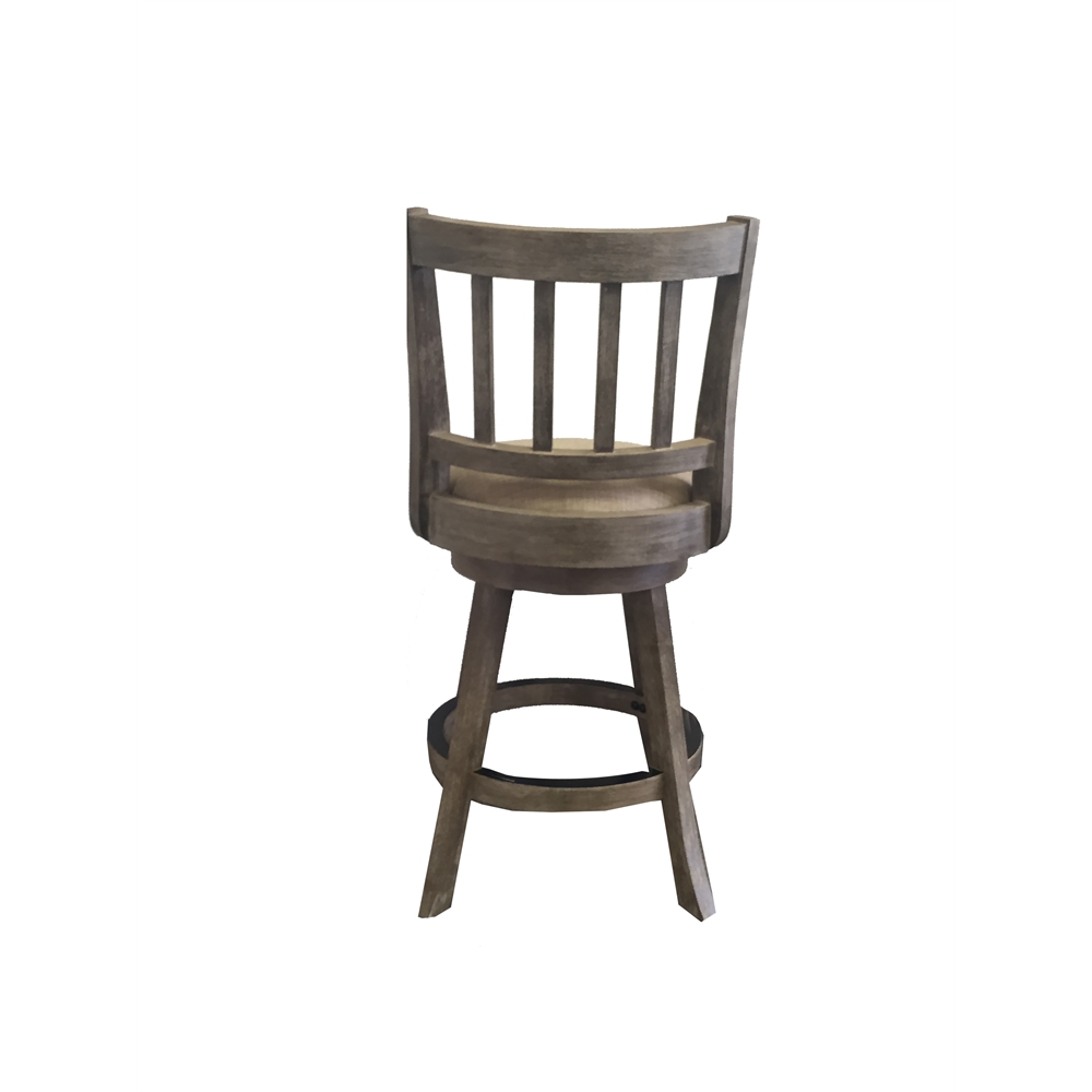 24" Sheldon Counter Stool, Driftwood Gray Wire-brush and Oatmeal. Picture 4
