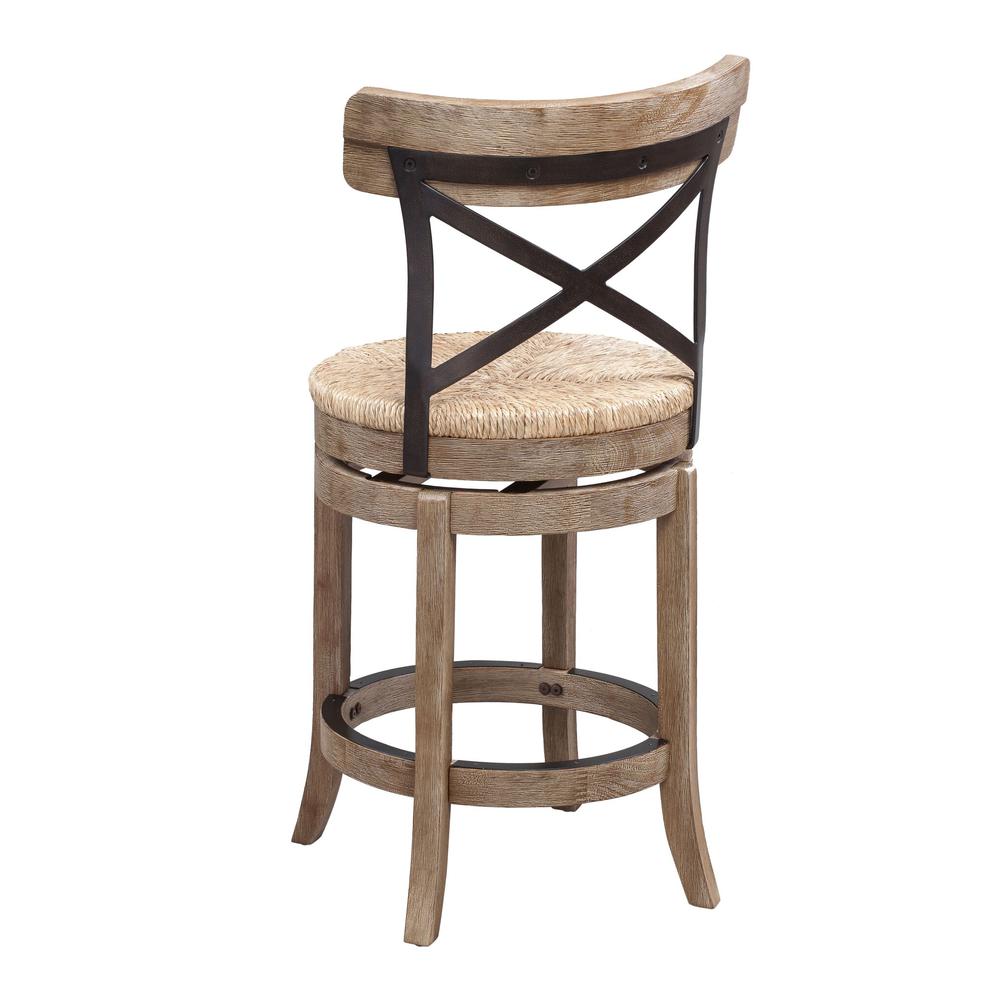 Myrtle 24" Swivel Counter Stool - Wheat Wire-Brush. Picture 4