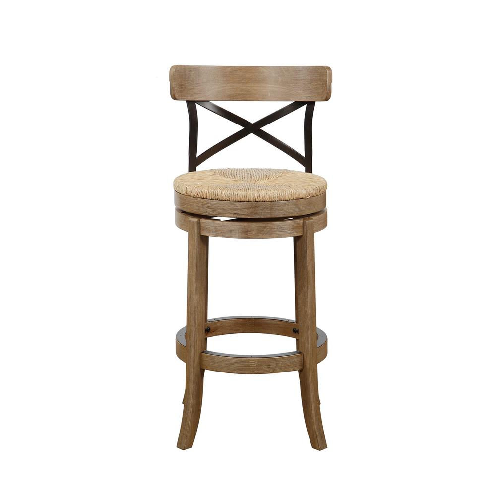 Myrtle Swivel Bar Stool - Wheat Wire-Brush. Picture 2