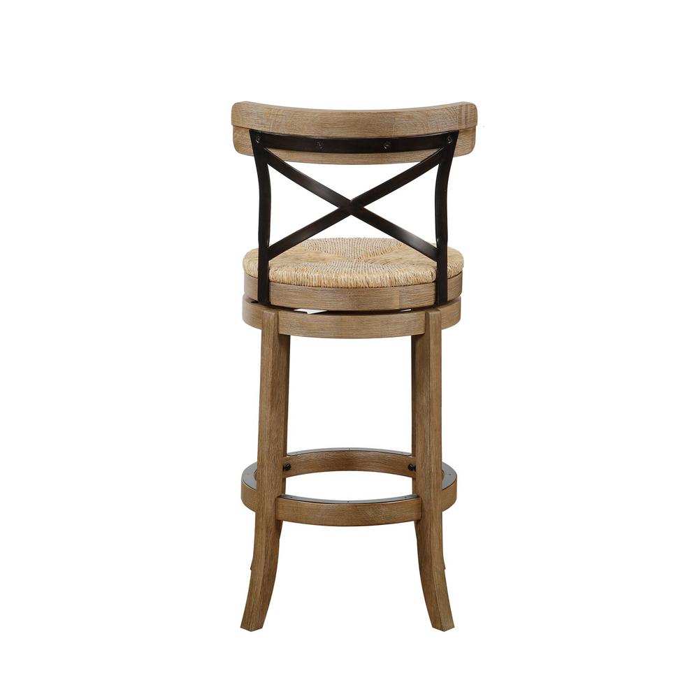 Myrtle Swivel Bar Stool - Wheat Wire-Brush. Picture 3