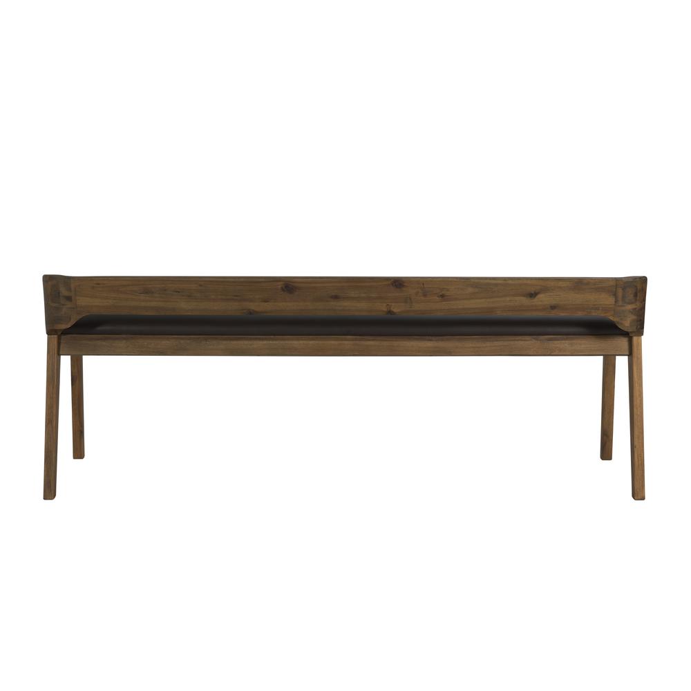Rasmus Dining Bench - Chestnut Wire-Brush Finish. Picture 2