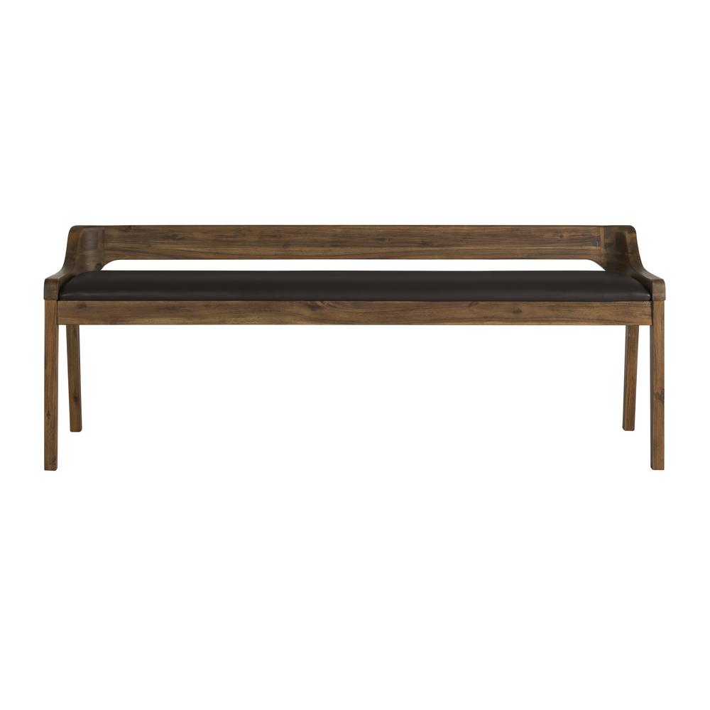Rasmus Dining Bench - Chestnut Wire-Brush Finish. Picture 5