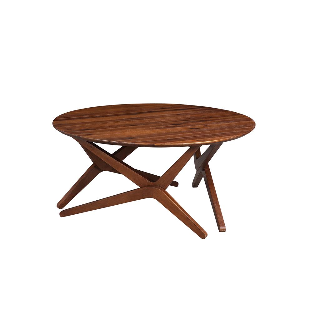 Sydney Adjustable Table [Chestnut Wire-Brush]. Picture 1