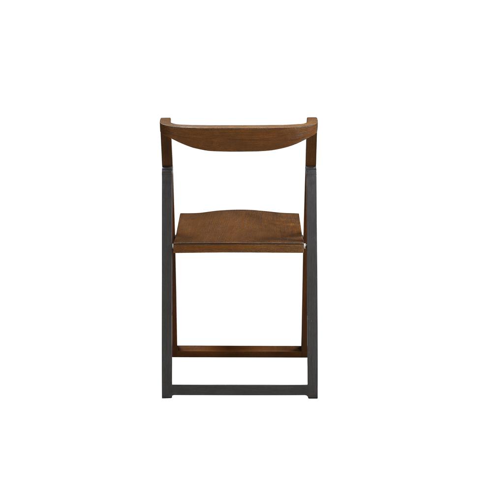 Sydney Folding Chair, Set of 2, Chestnut Wire-Brush. Picture 2