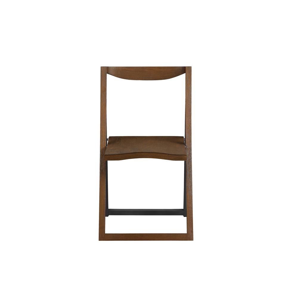 Sydney Folding Chair, Set of 2, Chestnut Wire-Brush. Picture 4