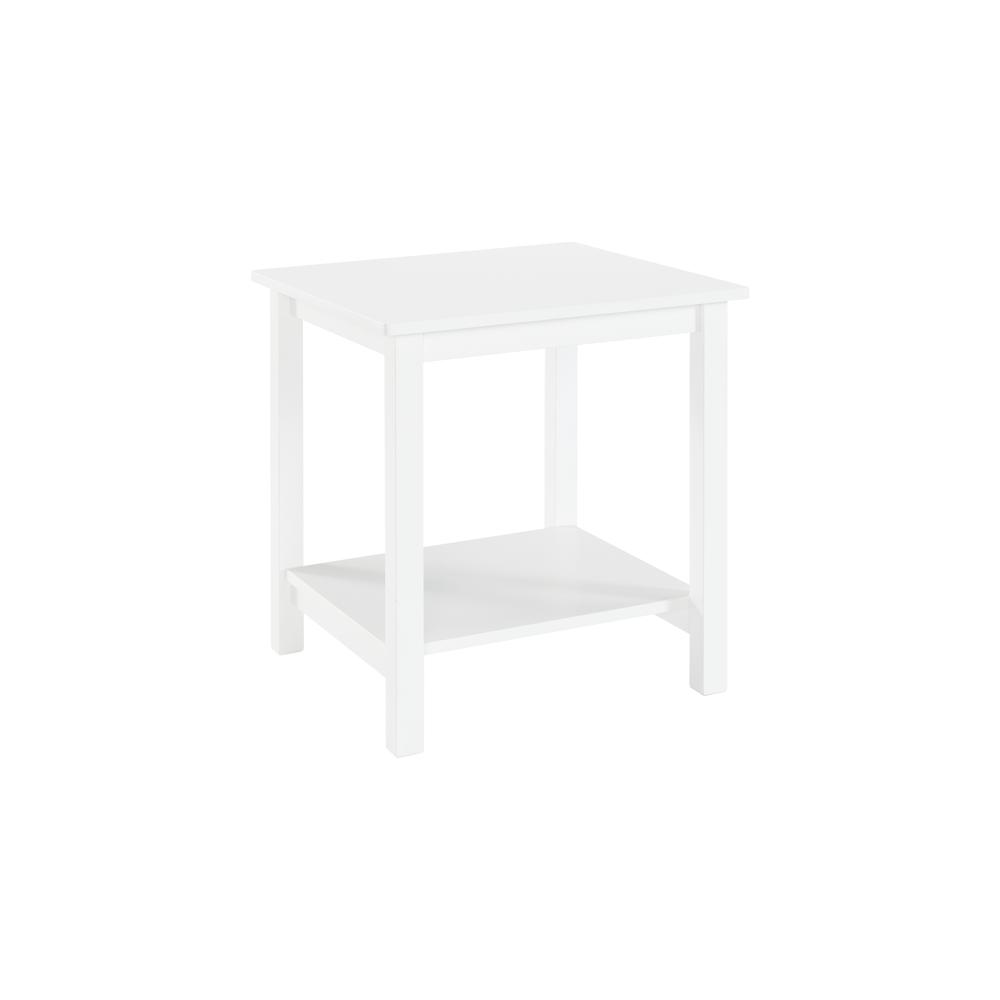Landry End Table [White], White. The main picture.