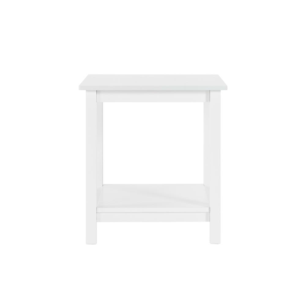 Landry End Table [White], White. Picture 2