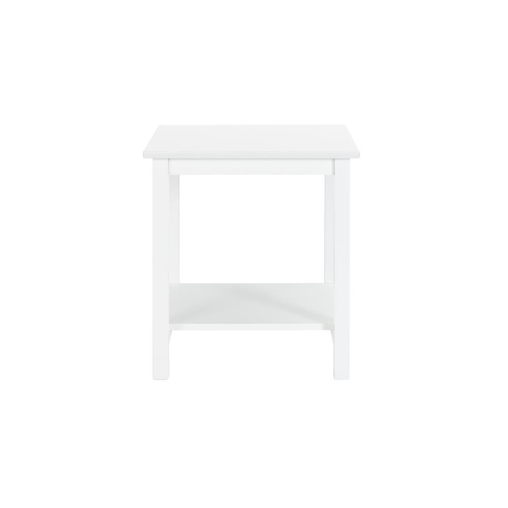 Landry End Table [White], White. Picture 3
