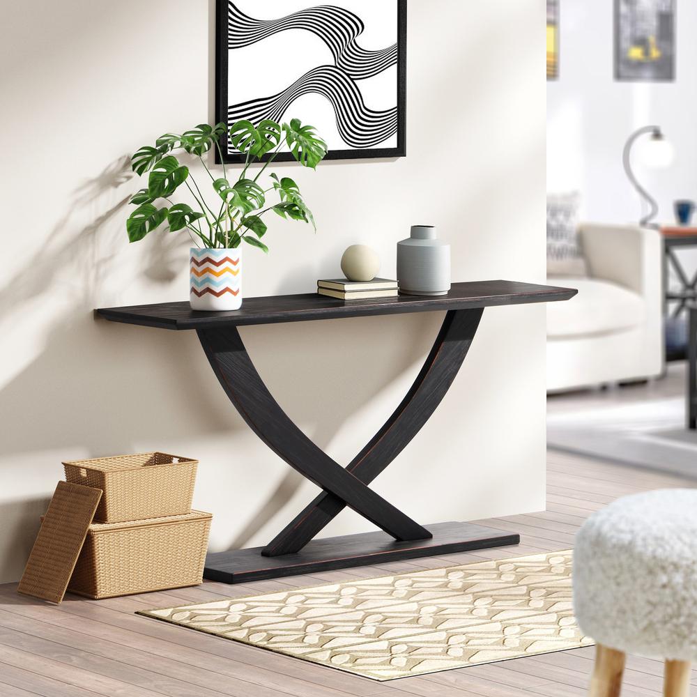 Rasmus Console Table - Black Charcoal. Picture 5