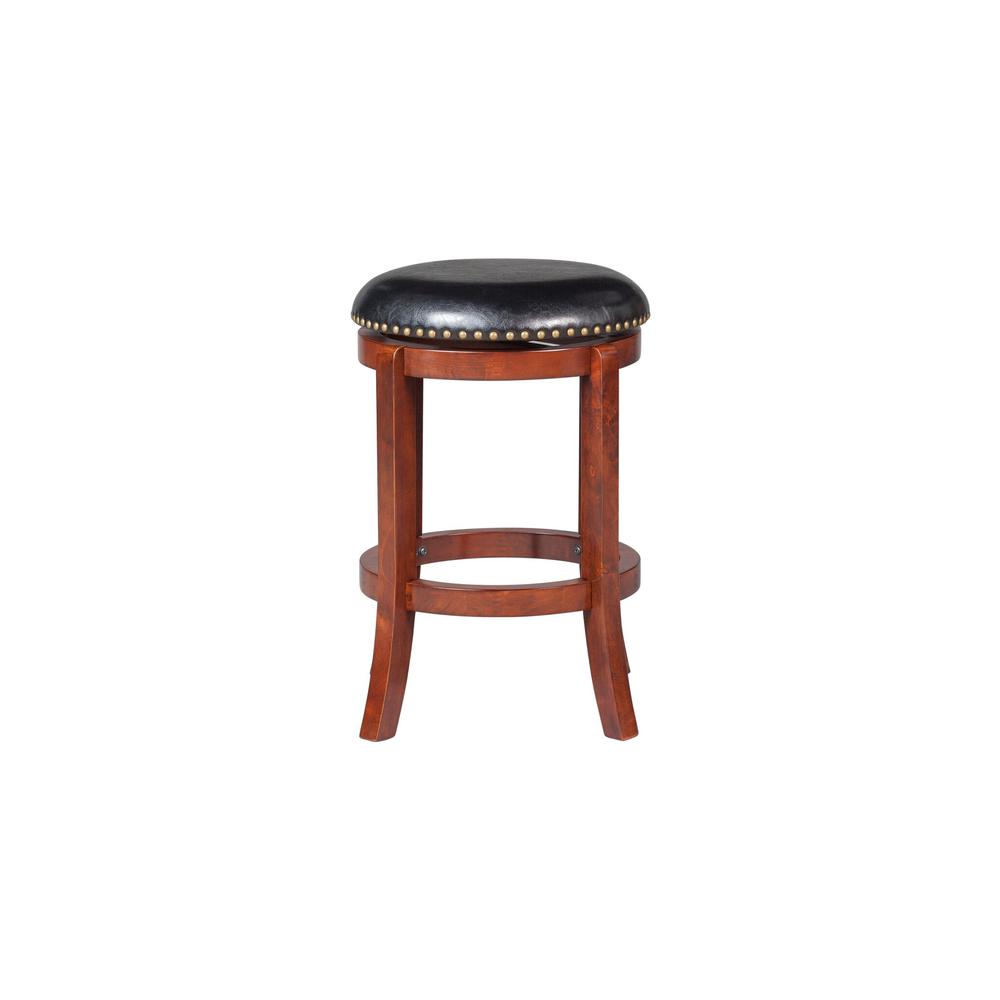 Cordova Swivel Backless Counter Stool - Cherry. Picture 4