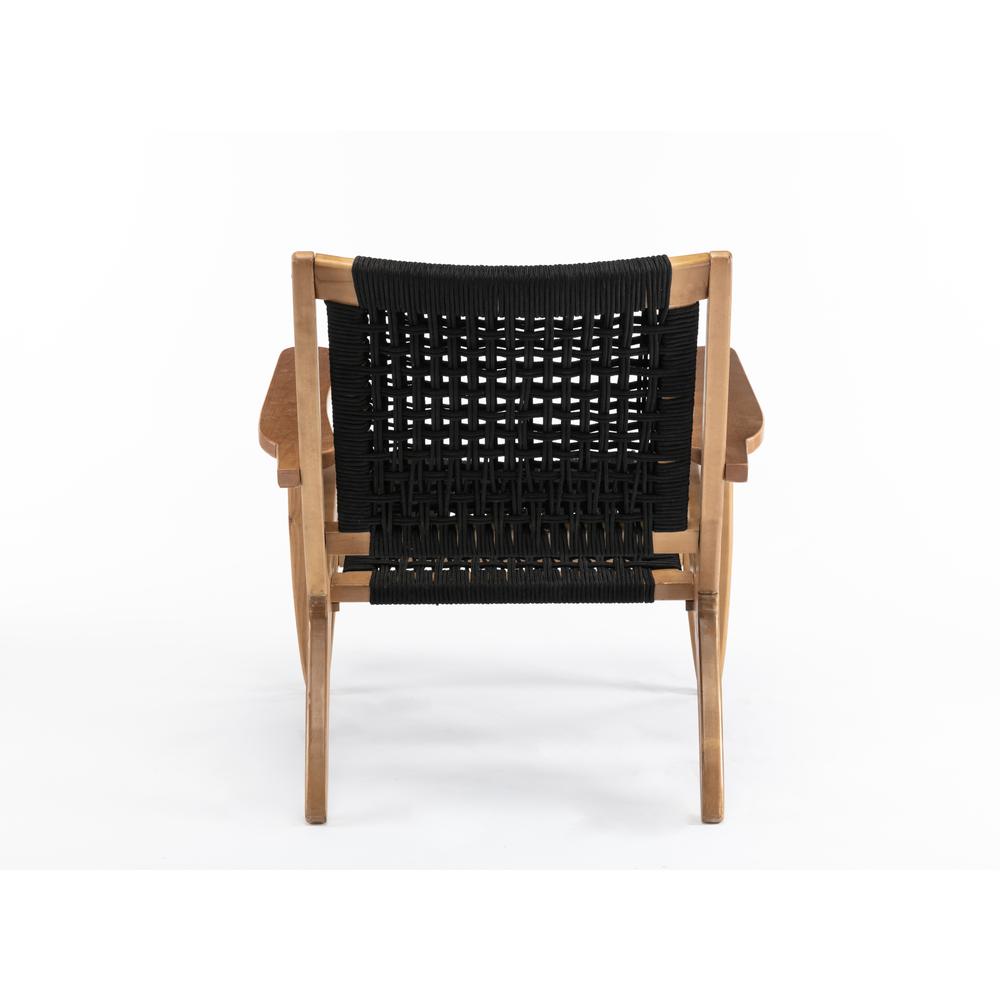 Harrison Woven Black Rope Accent Chair - Natural. Picture 15