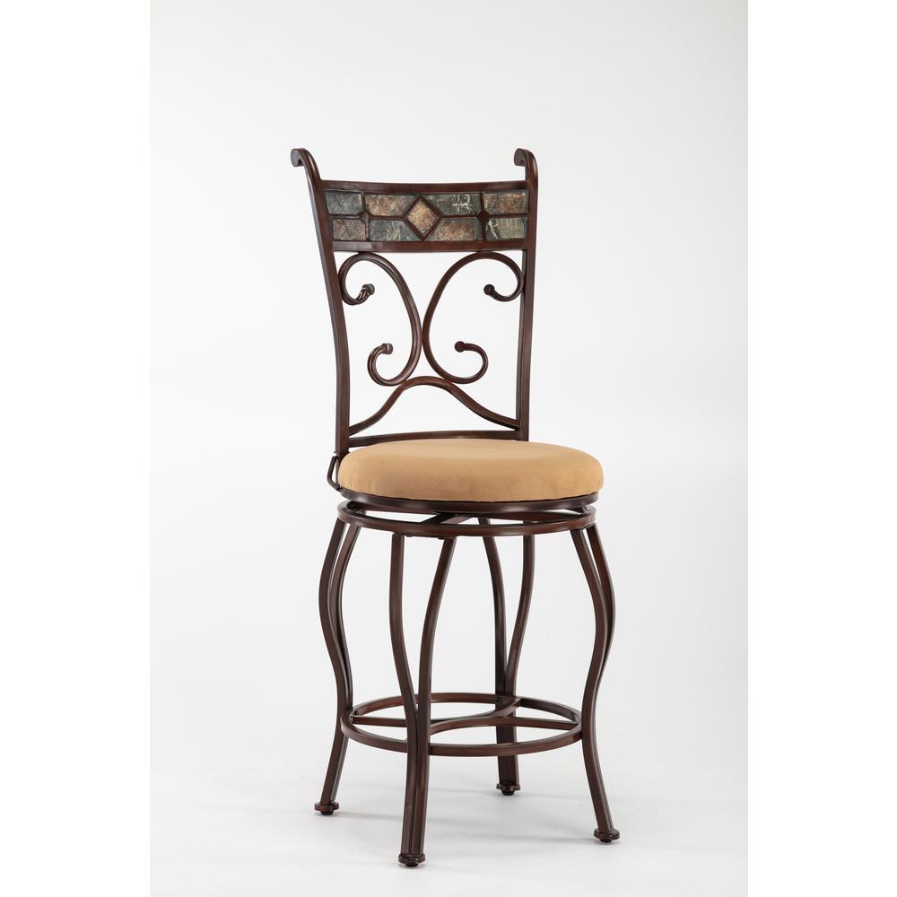 Beau Swivel Counter Stool - Brown. Picture 1