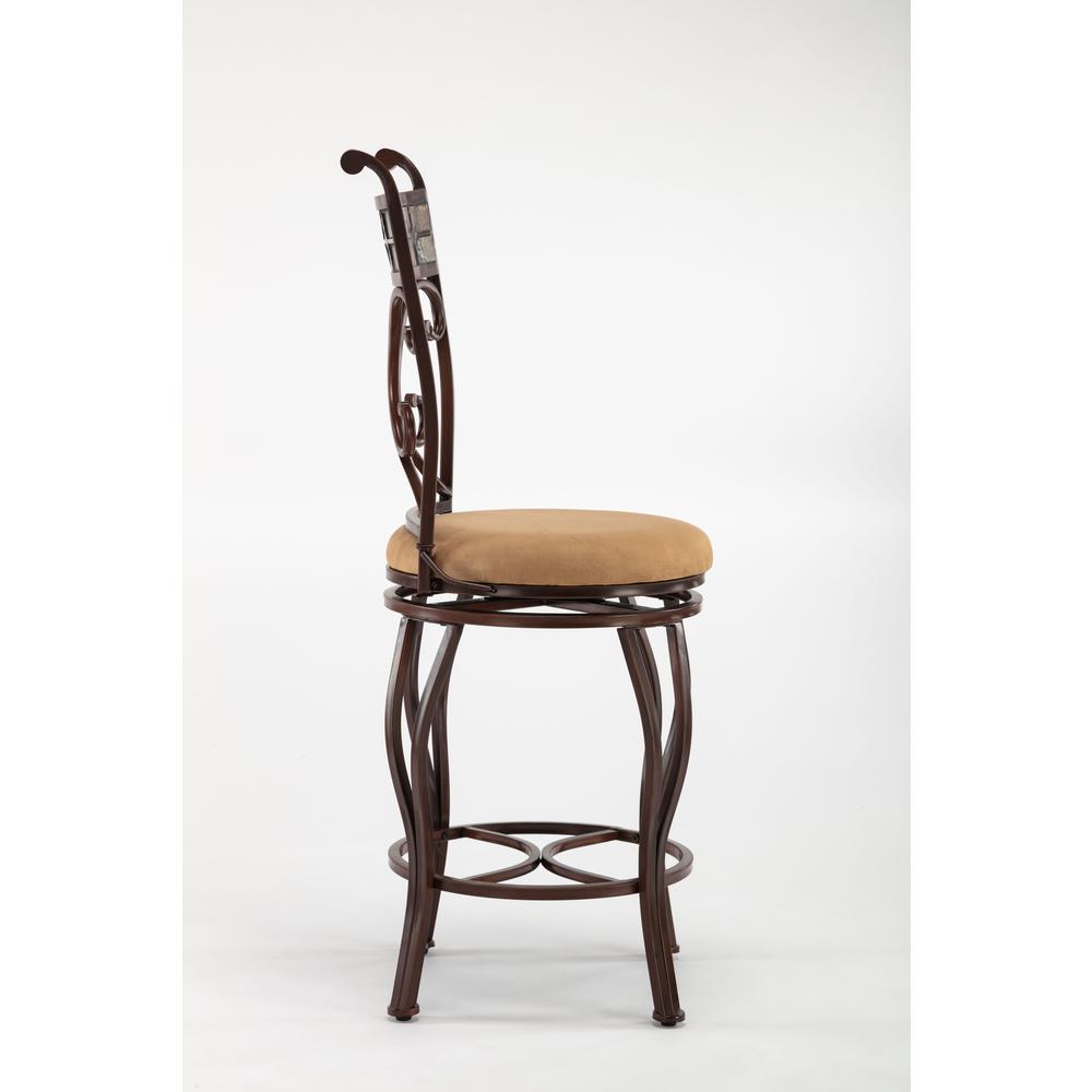 Beau Swivel Counter Stool - Brown. Picture 6