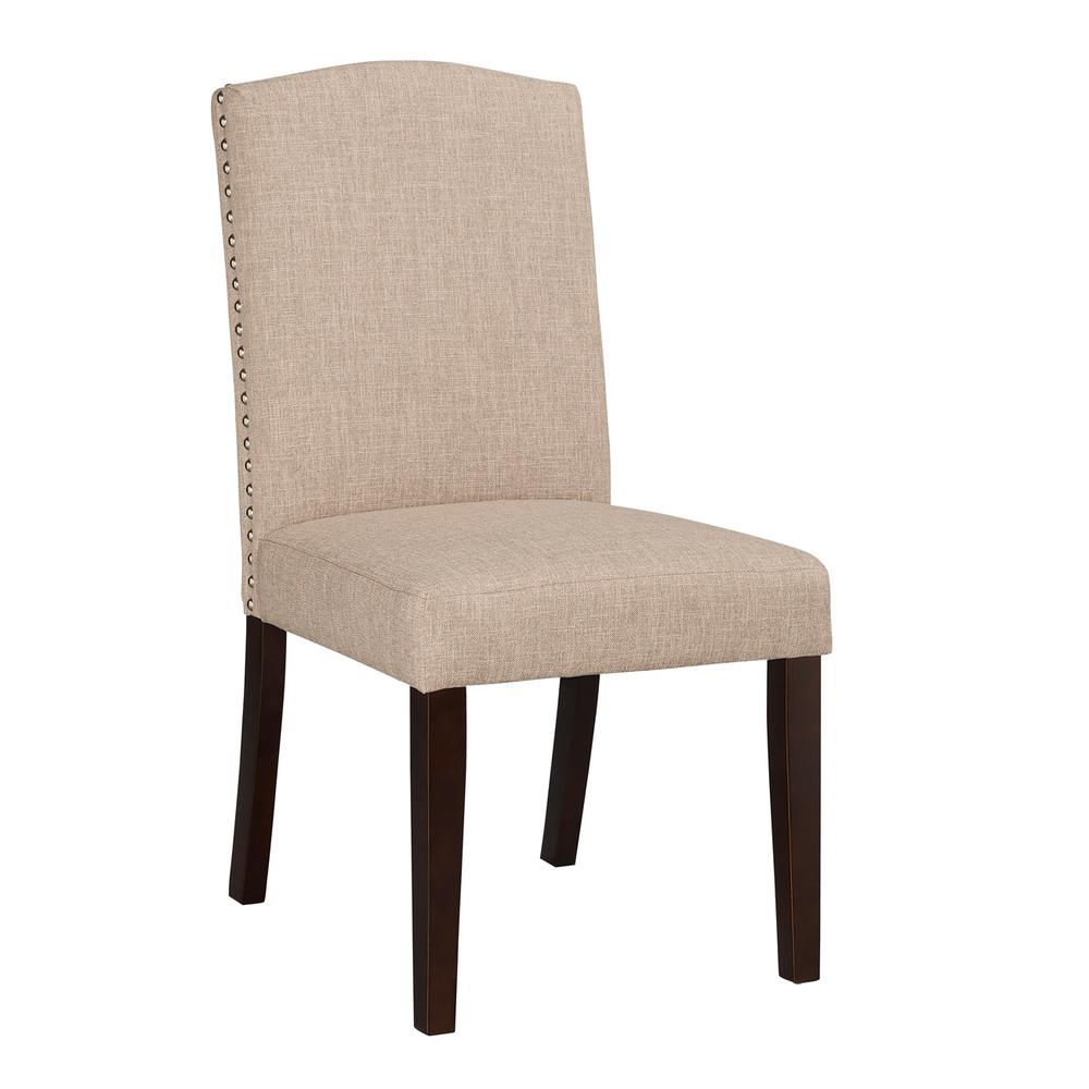 Boraam Champagne Parson Dining Chair - Oatmeal - Set of 2. Picture 1
