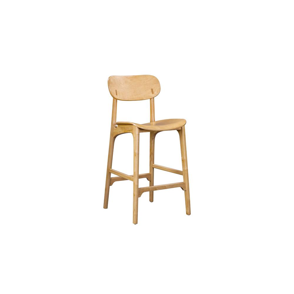 Solvang Wood Bar Stool - Natural Finish. Picture 1