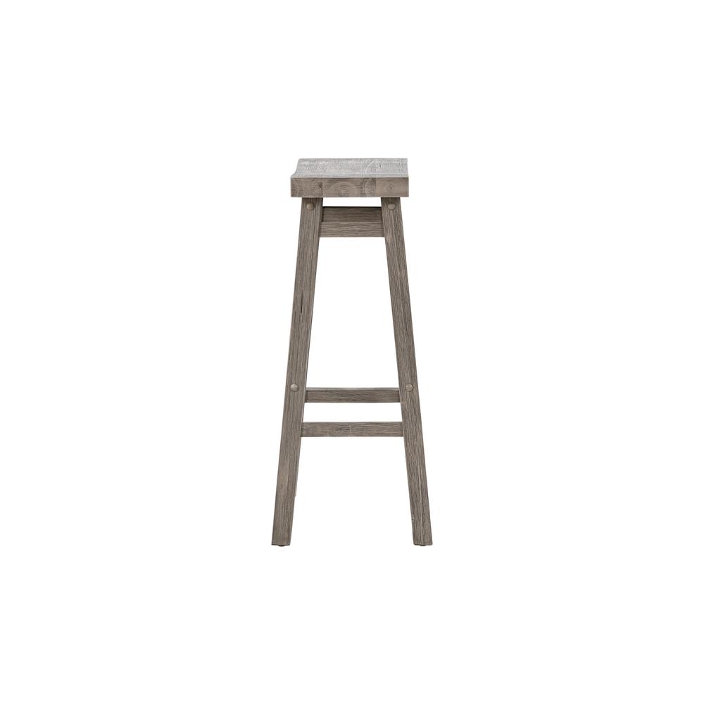Sonoma Backless Saddle Bar Stools - Storm Gray Wire-Brush - Set of 2. Picture 2