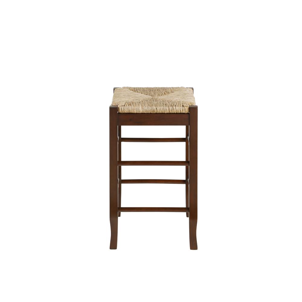 Square Rush Backless Counter Stool - Cappuccino. Picture 3