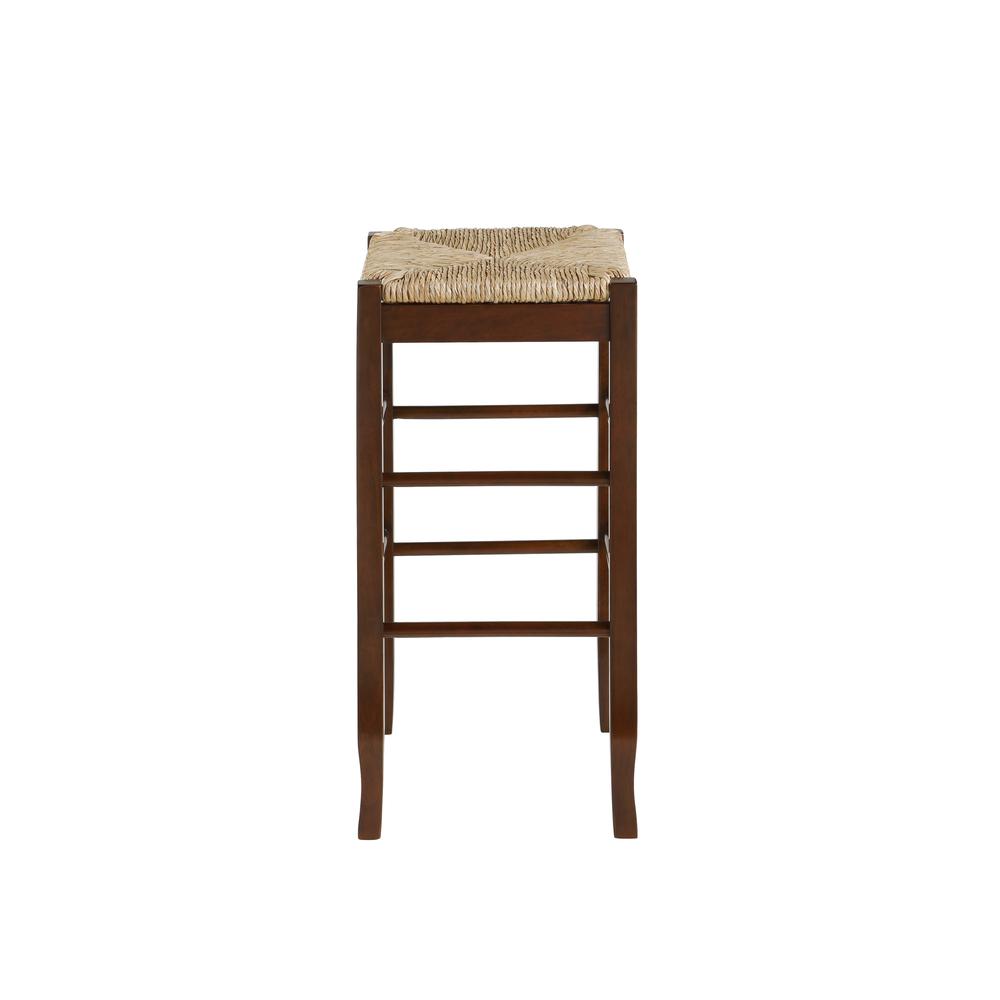 Square Rush Backless Bar Stool - Cappuccino. Picture 2