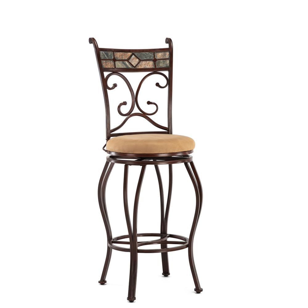 Beau Swivel Bar Stool - Brown. Picture 1