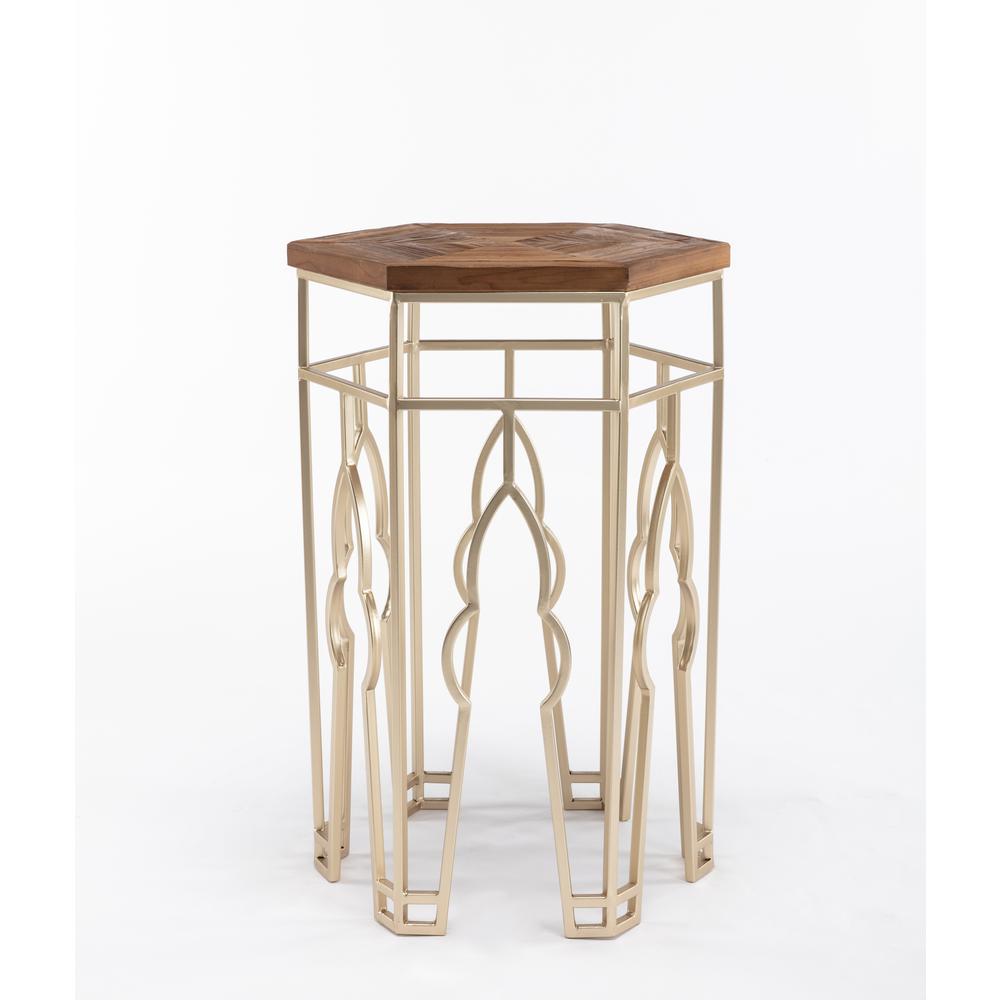 Genevieve Nesting Tables, Gold & Natural. Picture 22