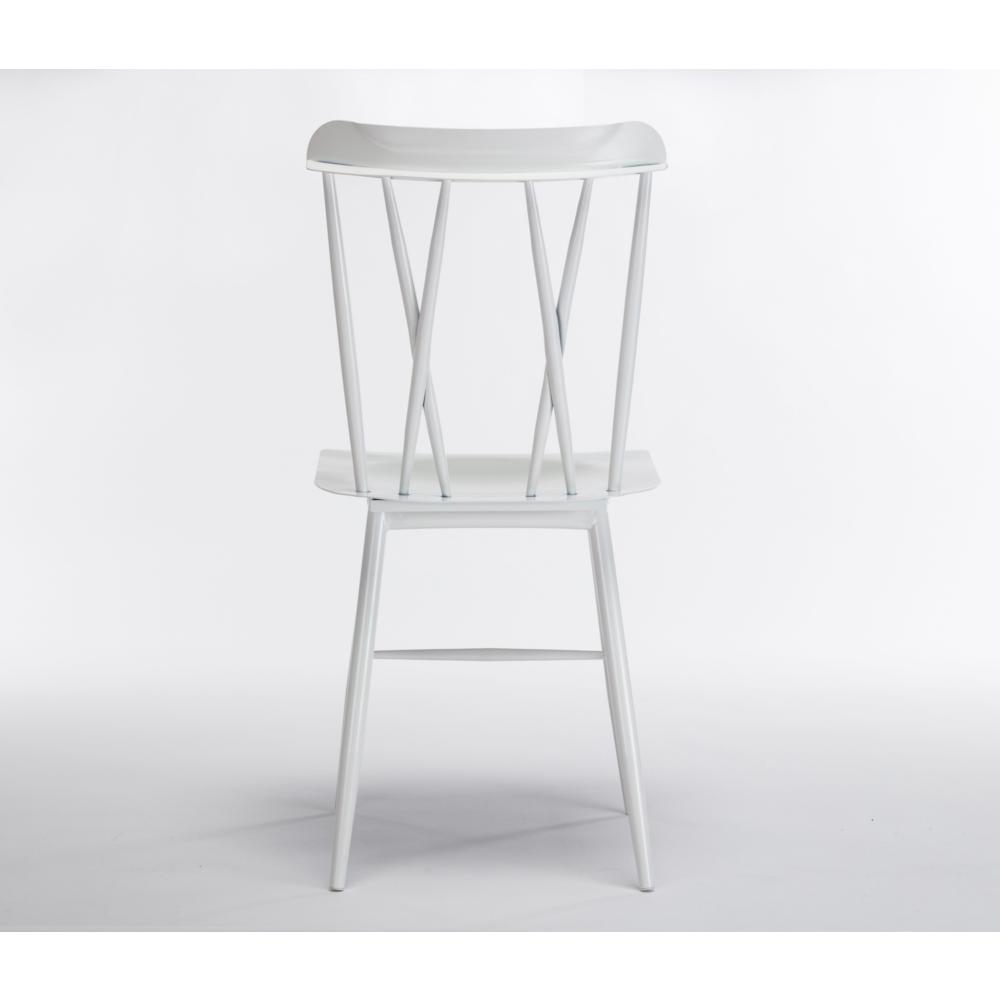 Savannah White Metal Dining Chair - Set of 2. Picture 15