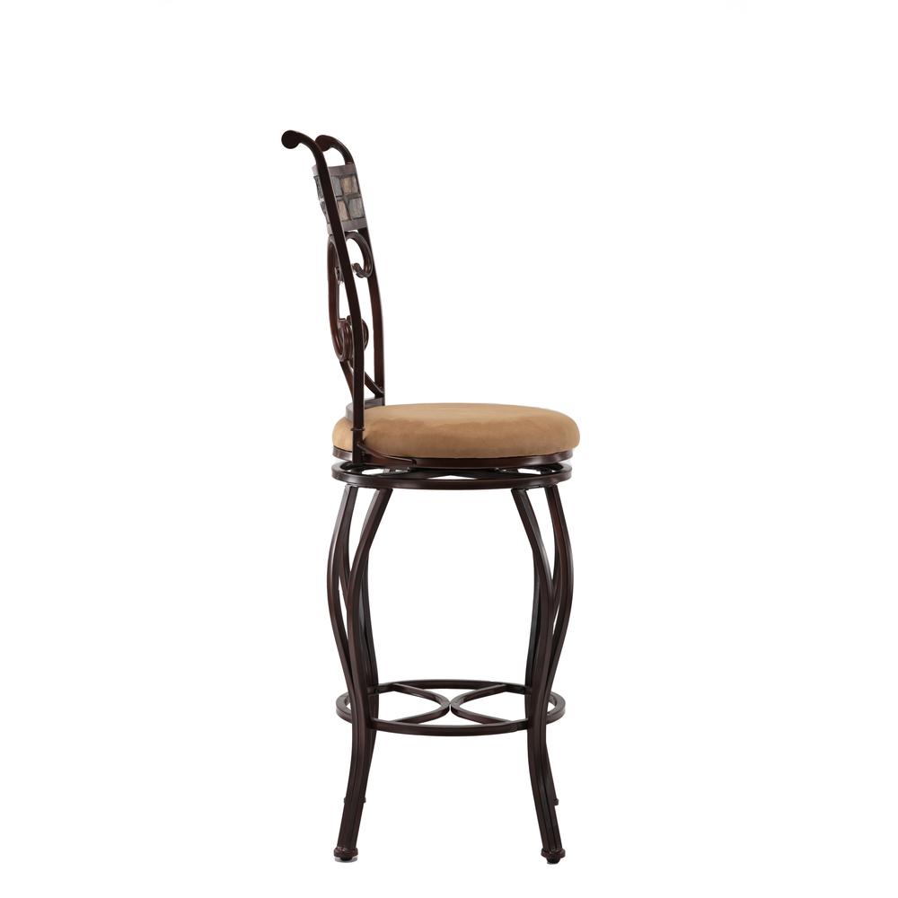 Beau Swivel Bar Stool - Brown. Picture 4