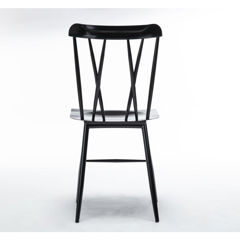 Savannah Black Metal Dining Chair - Set of 2. Picture 13