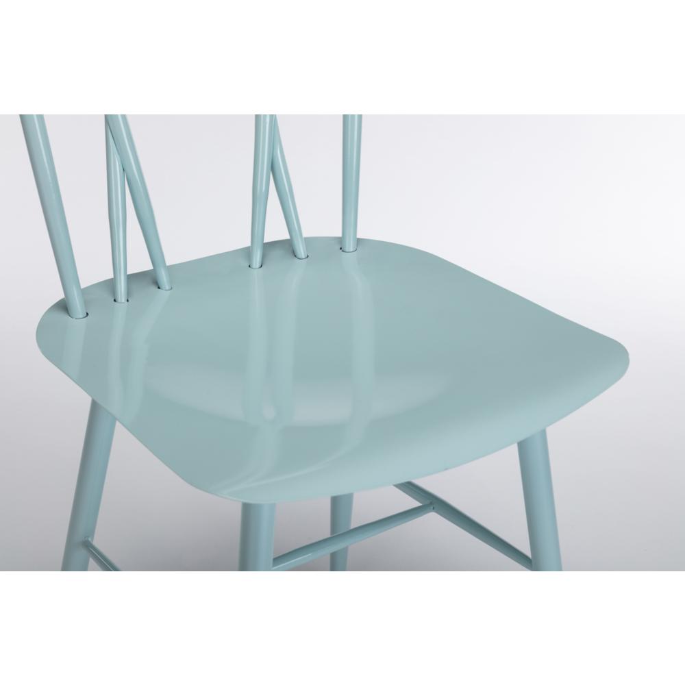 Savannah Light Blue Metal Dining Chair - Set of 2. Picture 16