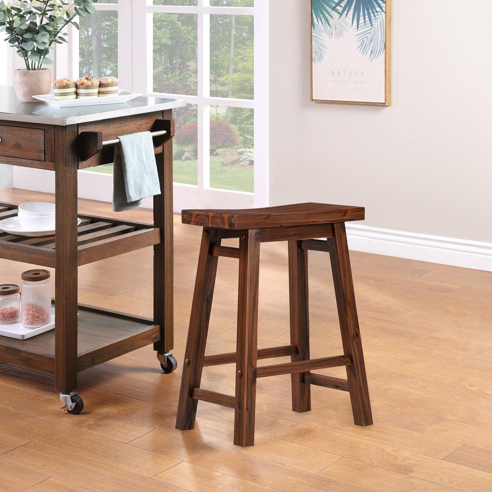 Sonoma Backless Saddle Counter Stool - Chestnut Wire-Brush. Picture 7