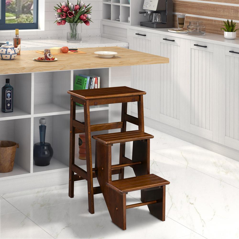 Niko Folding 29" Step Stool - Cappuccino. Picture 7