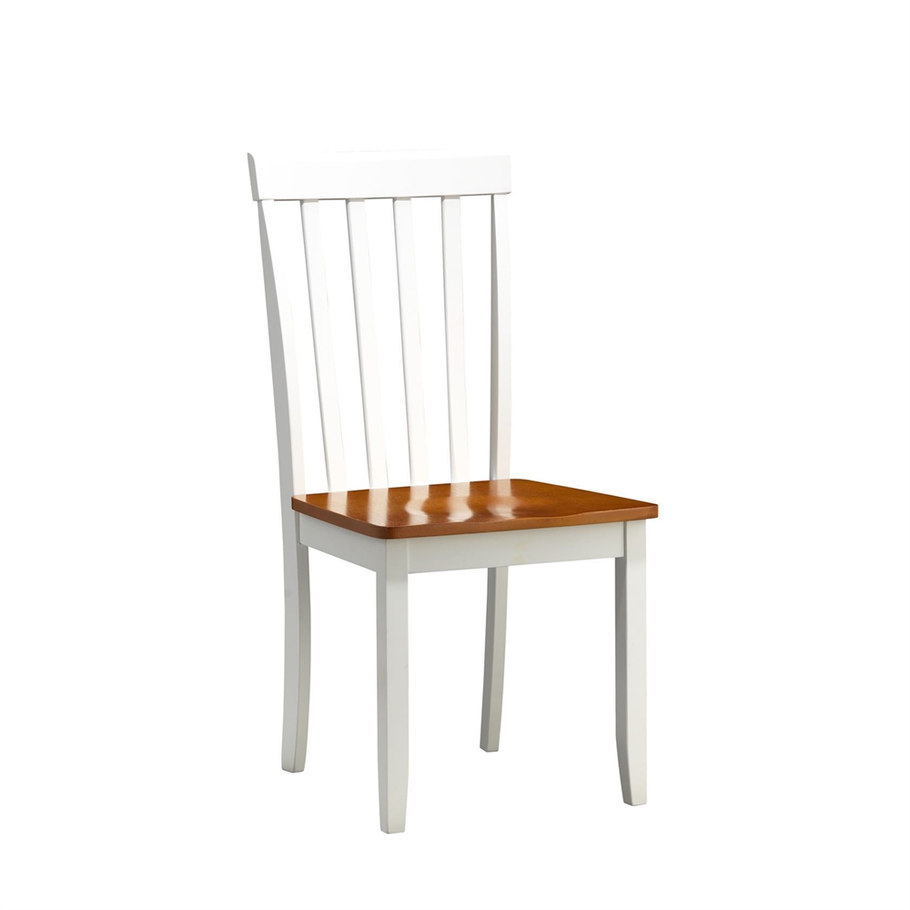 Bloomington Dining Chair, set of 2, White/Honey Oak. Picture 1