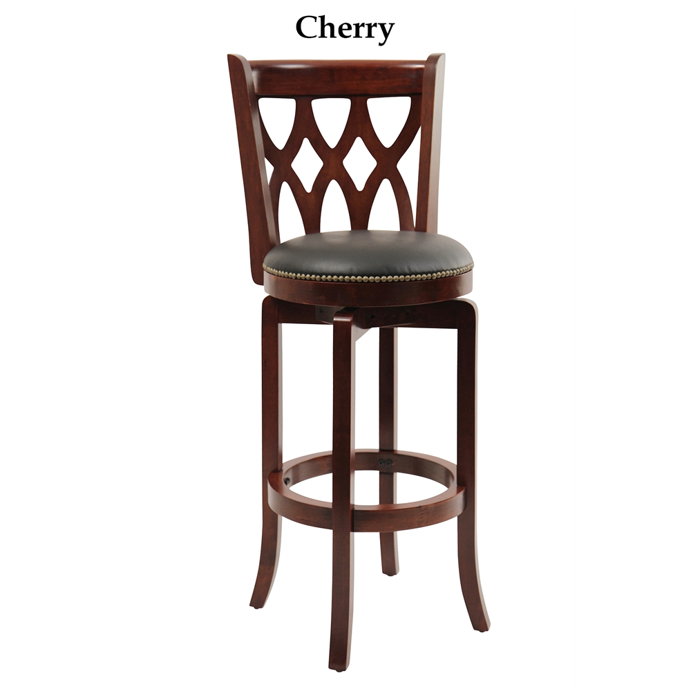 29" Cathedral Swivel Stool, Cherry. Picture 1