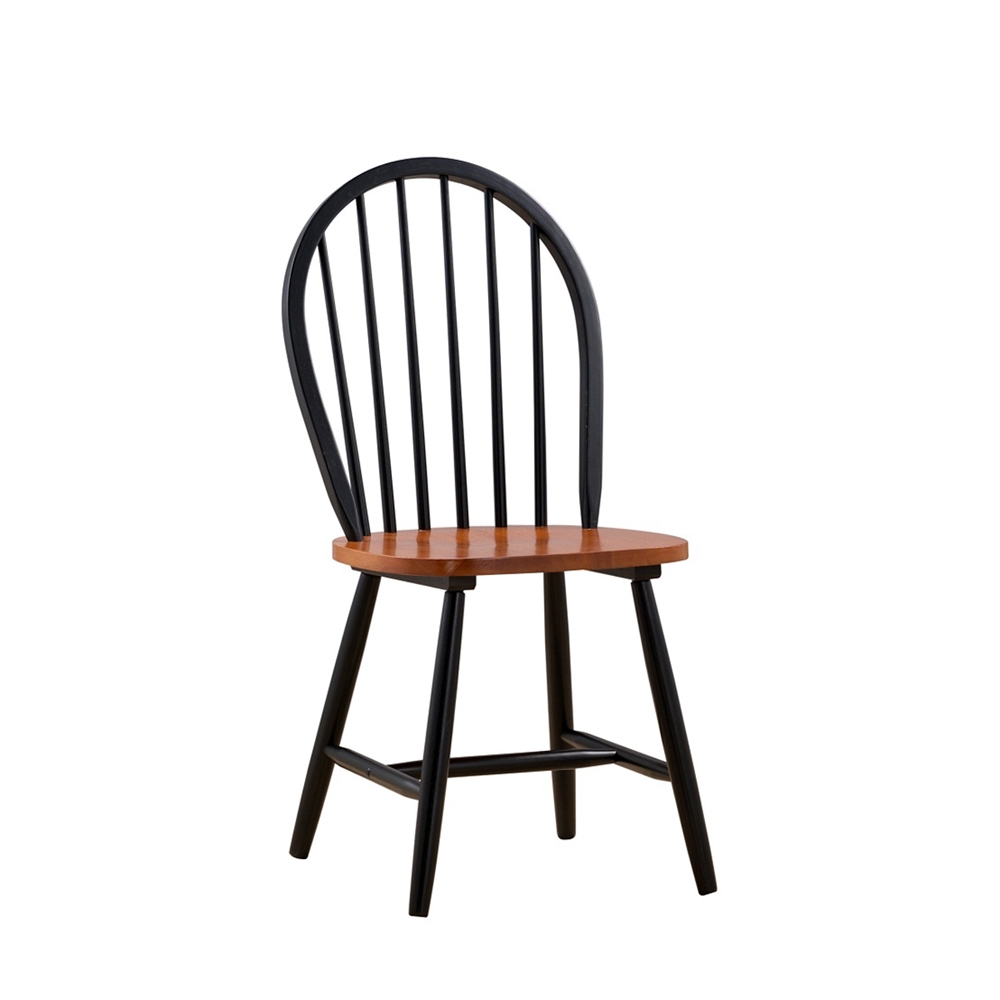 Farmhouse Chair, set of 2, Black/Cherry. Picture 1