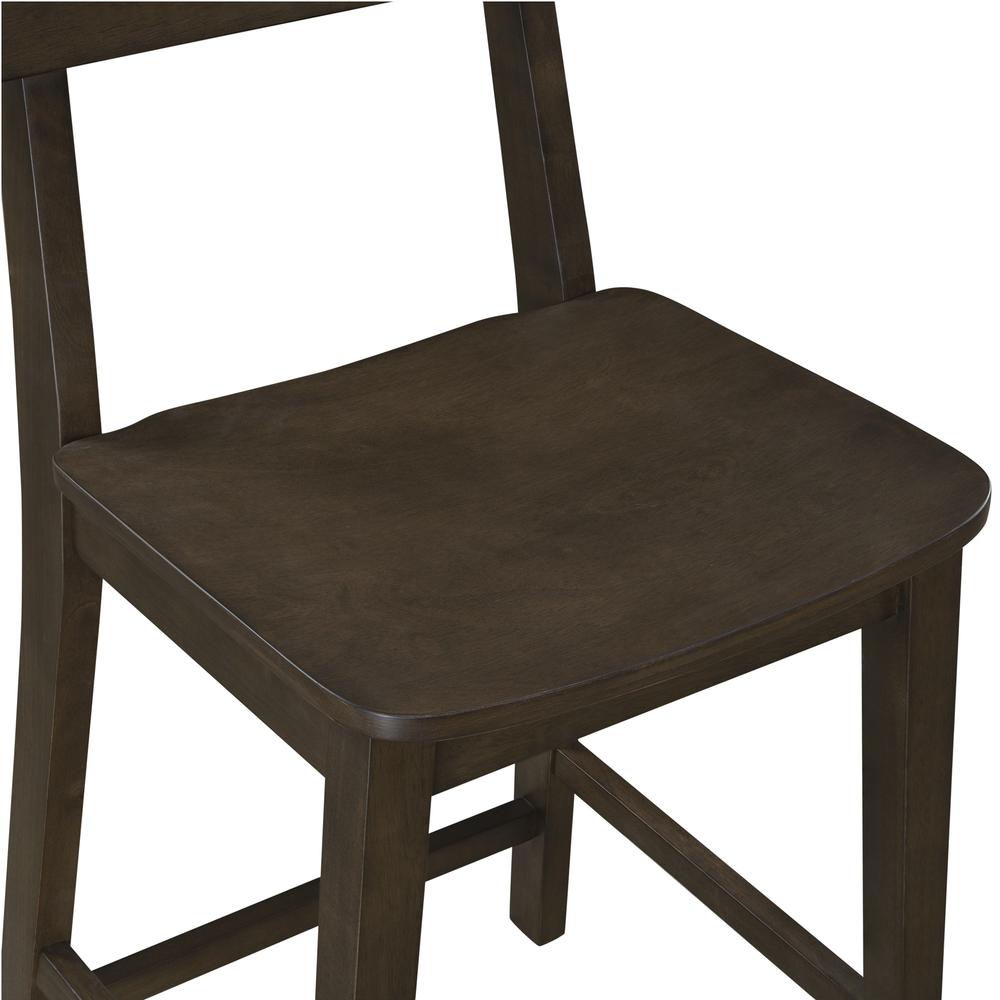 Torino 24" Wood Counter Stool - Carbonite Finish. Picture 5