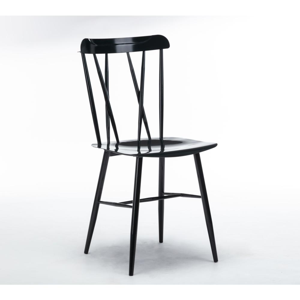 Savannah Black Metal Dining Chair - Set of 2. Picture 22