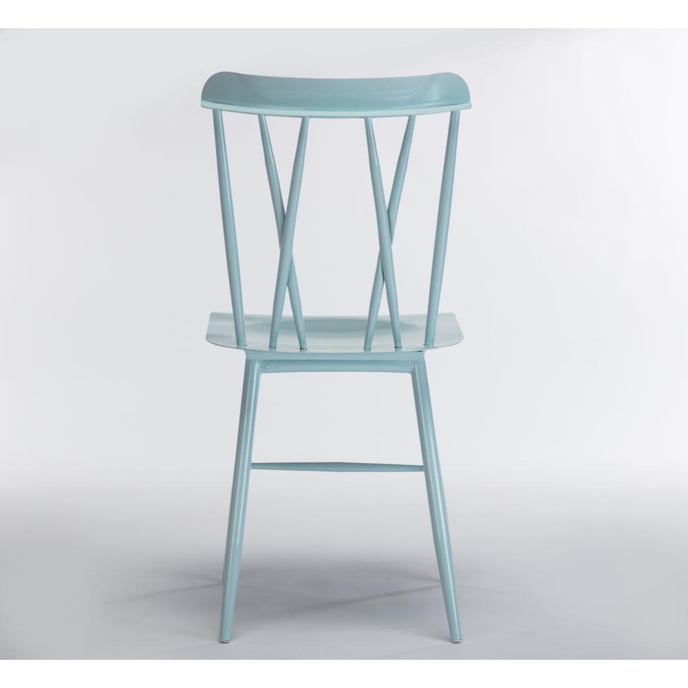 Savannah Light Blue Metal Dining Chair - Set of 2. Picture 19